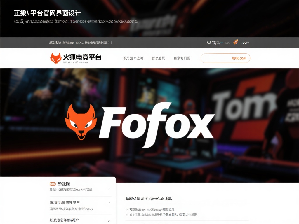 平台官网界面设计与域名识别
一个正规的火狐电竞平